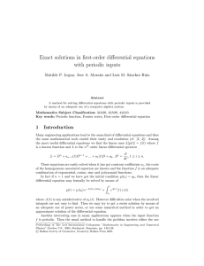 Exact solutions in first-order differential equations with periodic inputs