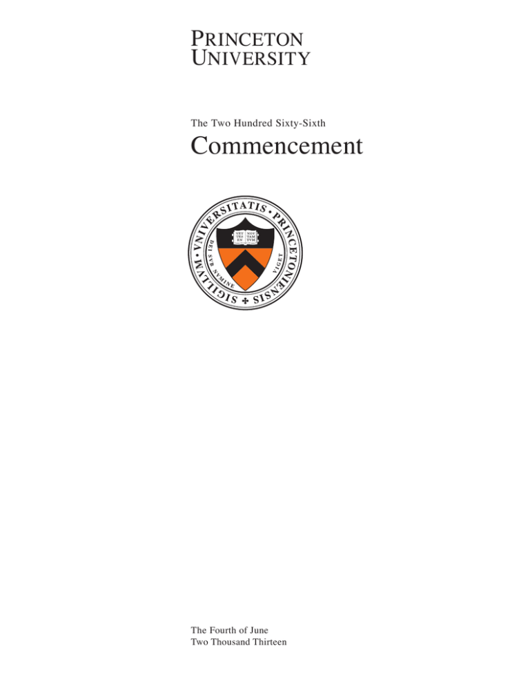 Commencement Princeton University