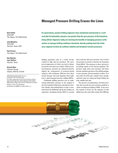 Managed Pressure Drilling Erases the Lines