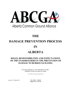 The Damage Prevention Process in Alberta - Alberta One