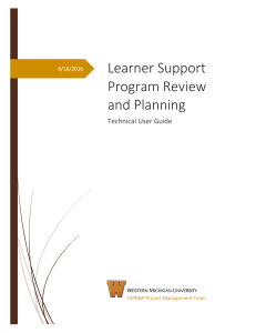Student Support Unit Review and Planning