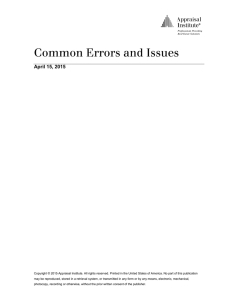 Common Errors and Issues