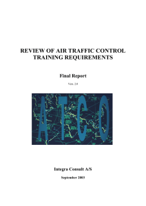 Review of air traffic control training requirements with a view to