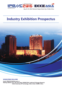 IPEMC2016 Industry Exhibition Prospectus