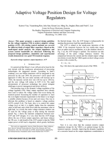 Adaptive voltage position design for voltage regulators