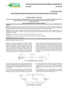 LOW POWER SI-BASED POWER AMPLIFIER FOR HEALTHCARE