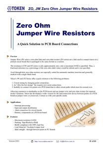 Zero Ohm and Jumper Wire Resistors - ZO, JW
