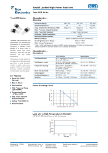 Radial Leaded Thin Film High Power Resistors