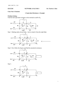 Resistor Spec and Equivalent Resistance Example