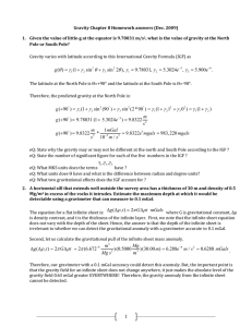 Gravity Chapter 8 Homework answers (Dec. 2009)