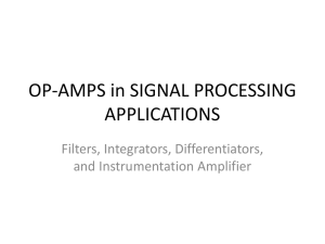 OP-AMPS in SIGNAL PROCESSING APPLICATIONS