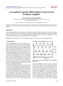 A Grounded Capacitor Differentiator Using Current Feedback Amplifier