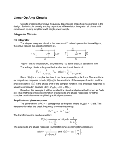 General amplifier concepts