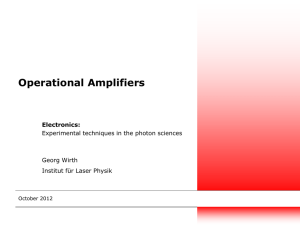 Operational Amplifiers - Institute of Laser Physics