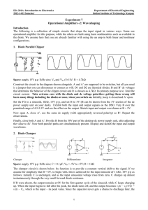 Experiment 7 Operational Amplifiers -2: Waveshaping