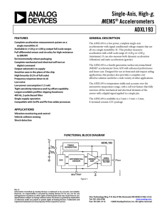 ADXL193 Single-Axis, High-g, iMEMS® Accelerometer