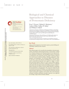 Biological and Chemical Approaches to Diseases of