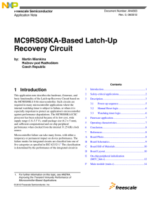 AN4563, MC9RS08KA-Based Latch-Up Recovery Circuit