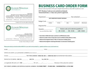 BUSINESS CARD ORDER FORM