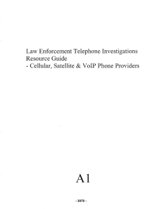 Law Enforcement Telephone Investigations Resource Guide