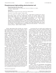 Phosphorescent light-emitting electrochemical cell