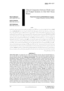 Clinical Comparison between Diode Laser and Scalpel Incisions