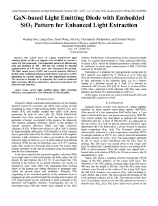 GaN-based Light Emitting Diode with Embedded SiO2 Pattern for