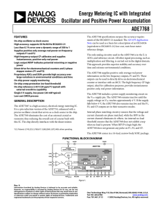 ADE7768 Energy Metering IC with Integrated