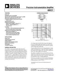 AD8221 Precision Instrumentation Amplifier Data Sheet (Rev. B)