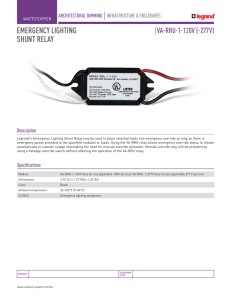 emergency lighting shunt relay