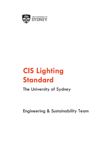 Lighting Services - The University of Sydney