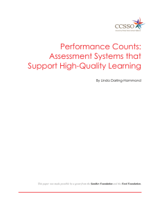 Assessment Systems that Support High-Quality