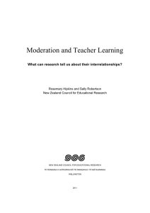 Moderation and Teacher Learning