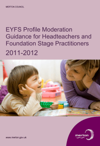 EYFS Profile Moderation Guidance for Headteachers and