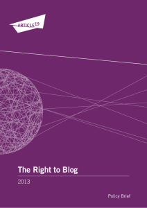 The Right to Blog