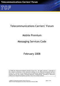 Mobile Premium Messaging Services Code