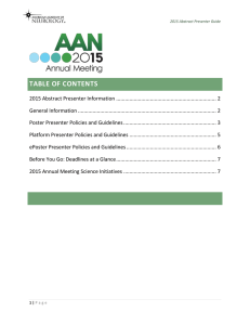 TABLE OF CONTENTS - American Academy of Neurology