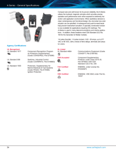 A-Series – General Specifications