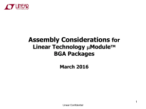 Assembly Considerations for Linear Technology µModule BGA