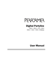 PERFORMER Digital Partyline, User Manual, Version 2.30