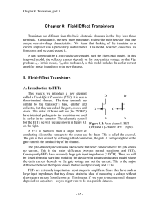 Chapter 8: Field Effect Transistors