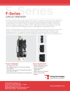 F-Series Circuit Breaker Datasheet