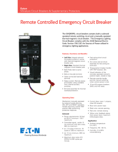 Remote Controlled Emergency Circuit Breaker