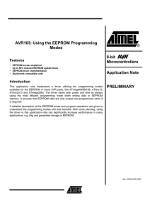 AVR103: Using the EEPROM Programming Modes