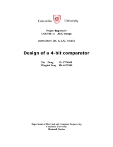 Design of a 4-bit comparator