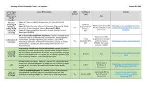 Roundup of Cloud Computing Courses and