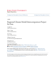 Regional Climate Model Intercomparison Project for Asia