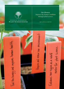 2007 Annual Report - Donald Danforth Plant Science Center