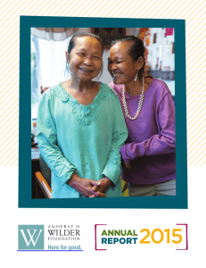 2015 Annual Report - Amherst H. Wilder Foundation