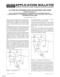 AC Coupling Instrumentation and Difference